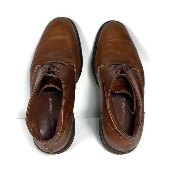 Johnston & Murphy Mens 9 1/2 M Copeland‎ Brown Leather Chukka Booties 25-2022